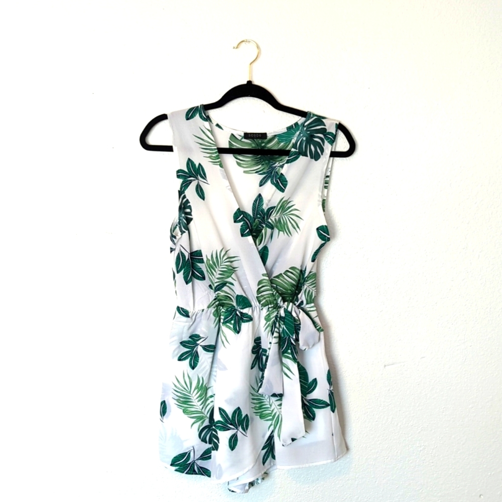 SCOBE Green Floral Romper